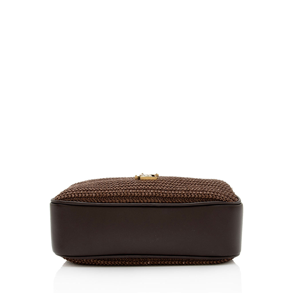 Saint Laurent Raffia Calfskin Monogram Lou Camera Bag (SHF-PUUOKP)