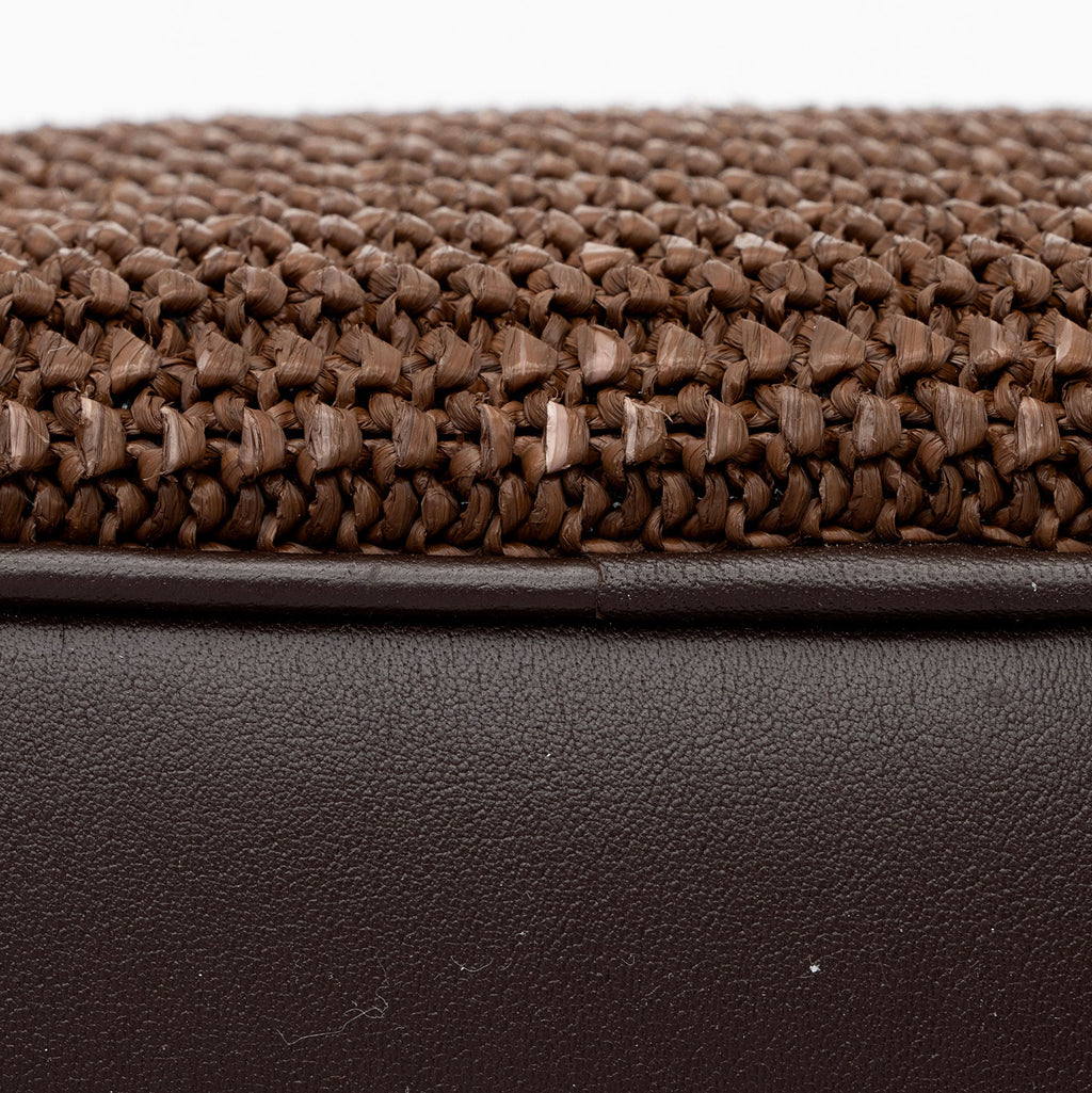 Saint Laurent Raffia Calfskin Monogram Lou Camera Bag (SHF-PUUOKP)