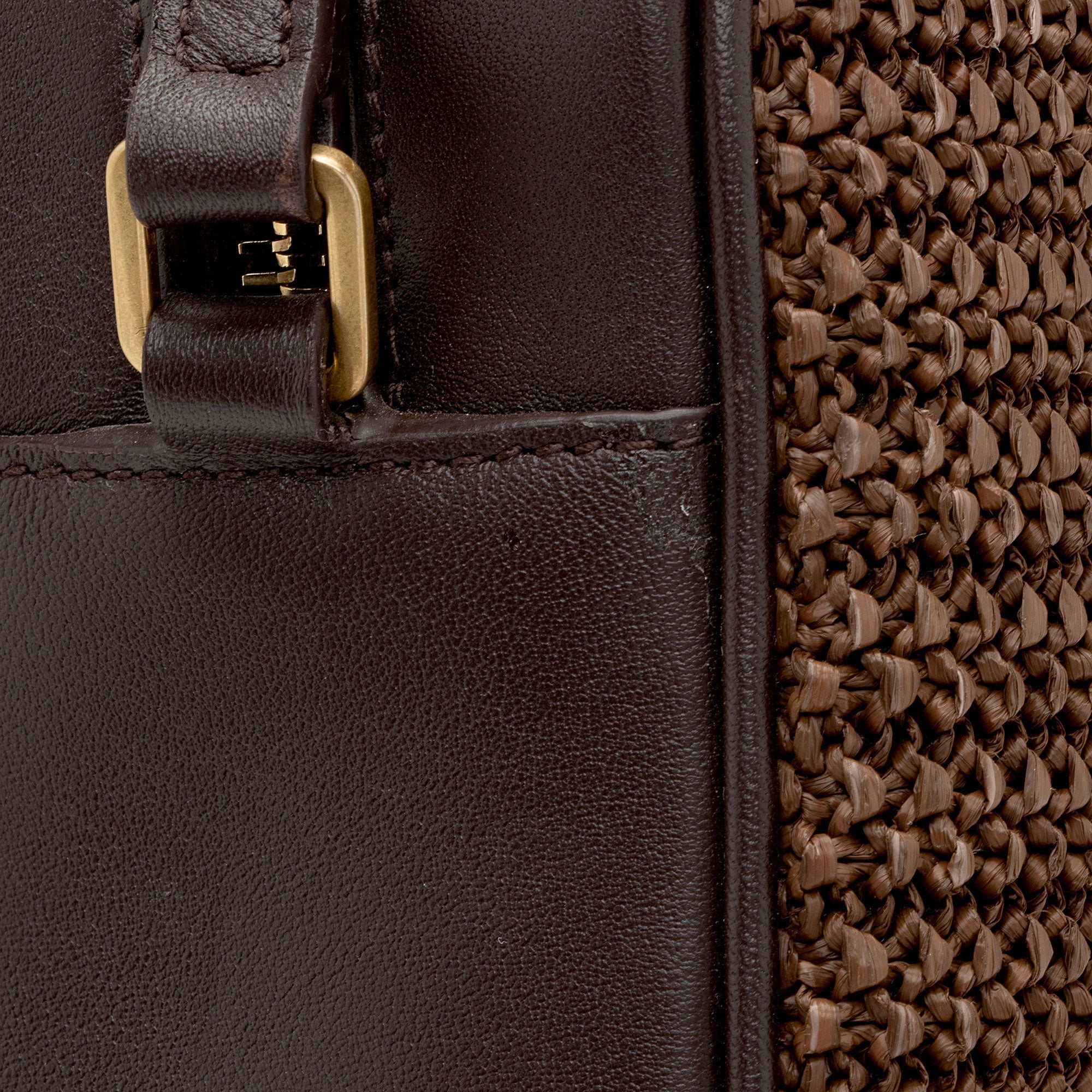 Saint Laurent Raffia Calfskin Monogram Lou Camera Bag (SHF-PUUOKP)