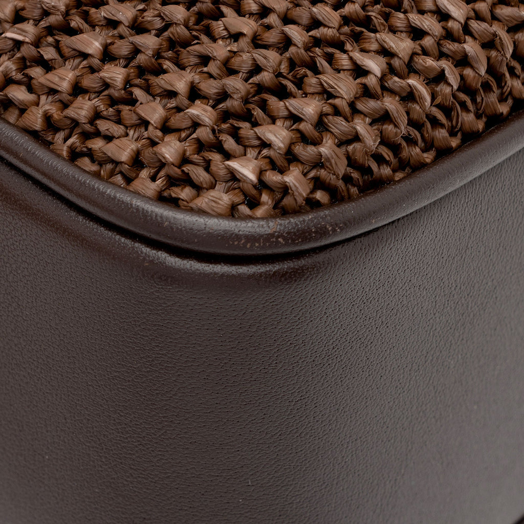 Saint Laurent Raffia Calfskin Monogram Lou Camera Bag (SHF-PUUOKP)