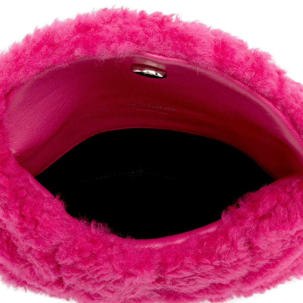 Saint Laurent Shearling Puffer LouLou Clutch (SHF-ykqS9v)