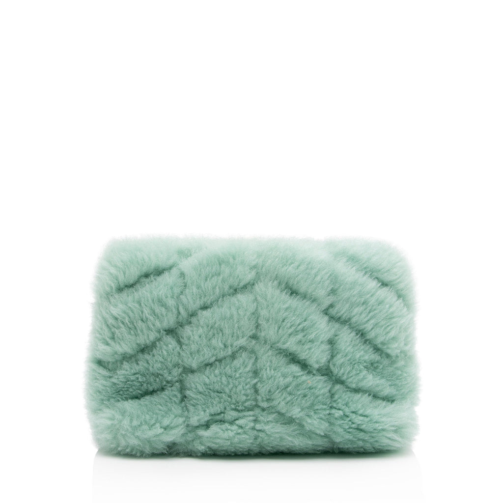 Saint Laurent Shearling Puffer LouLou Clutch (SHF-viZusu)