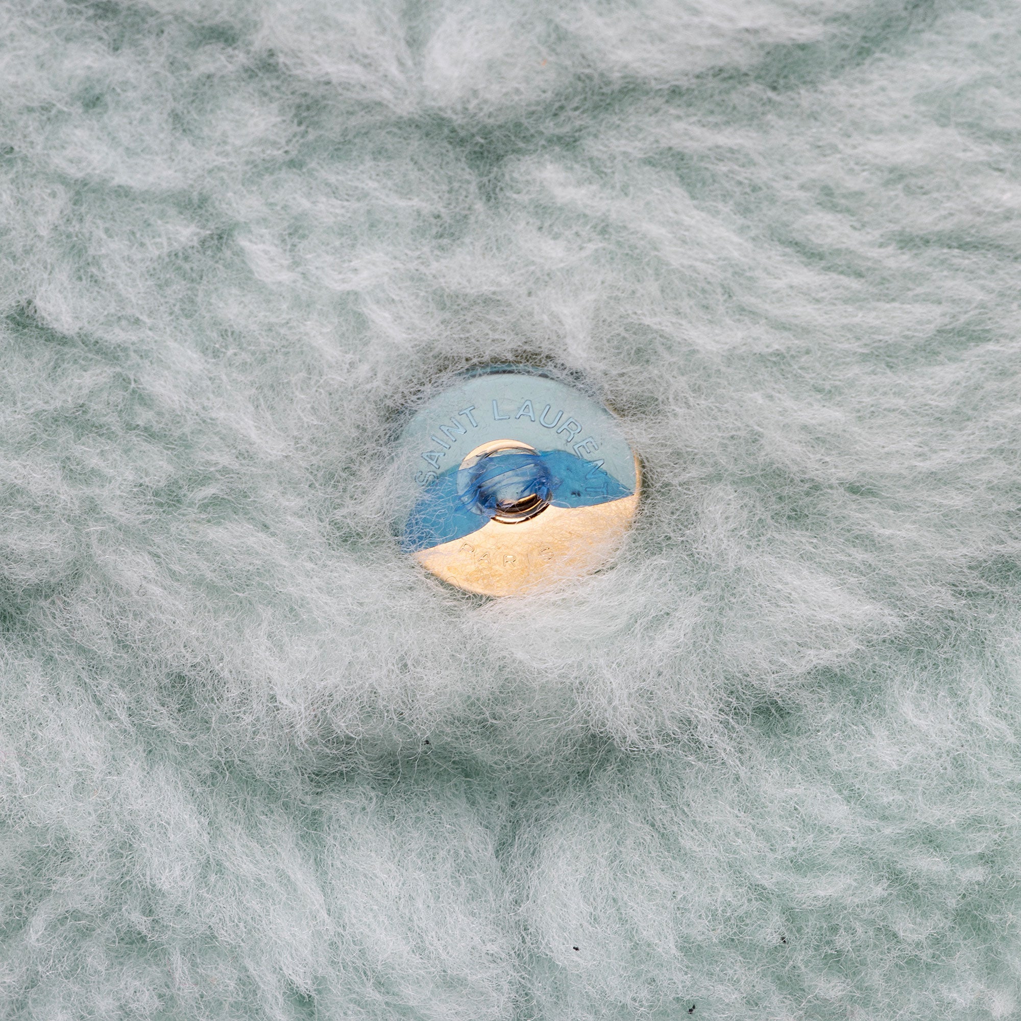 Saint Laurent Shearling Puffer LouLou Clutch (SHF-viZusu)