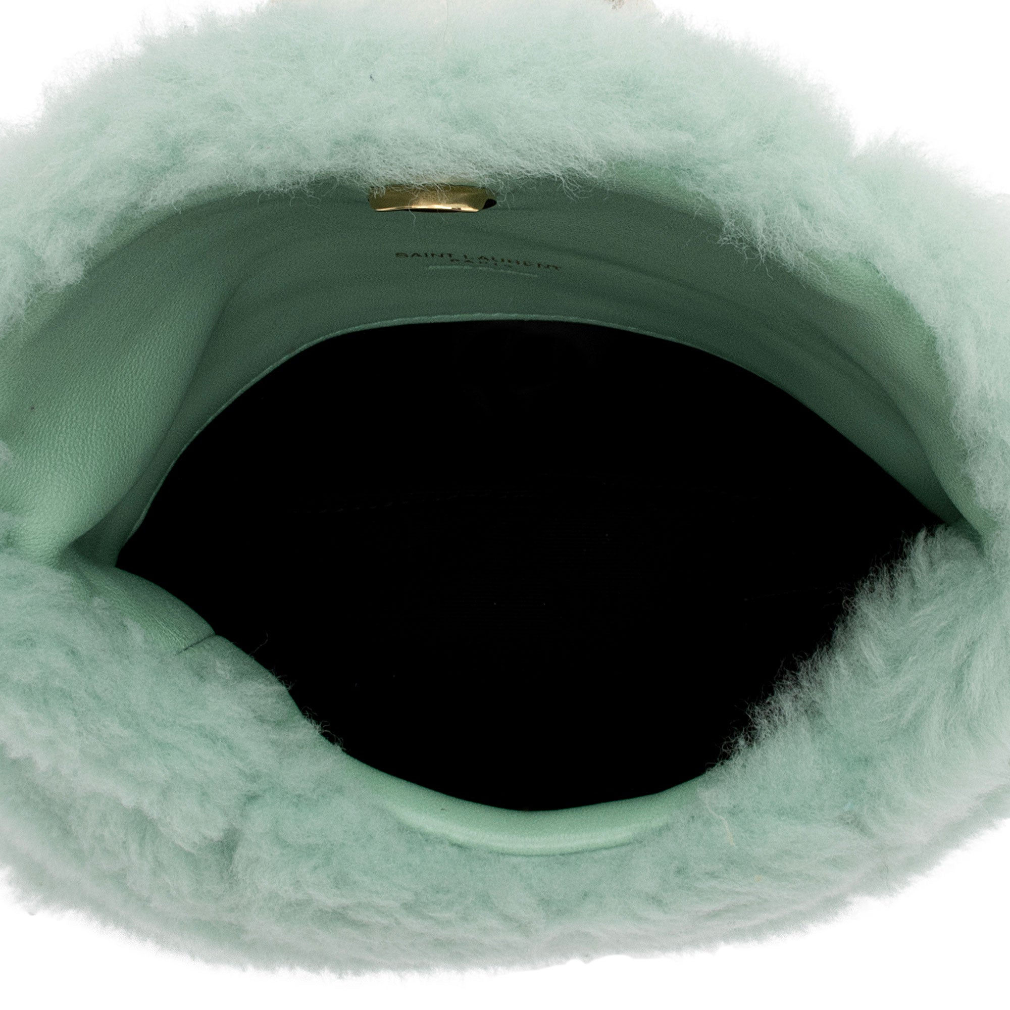 Saint Laurent Shearling Puffer LouLou Clutch (SHF-viZusu)