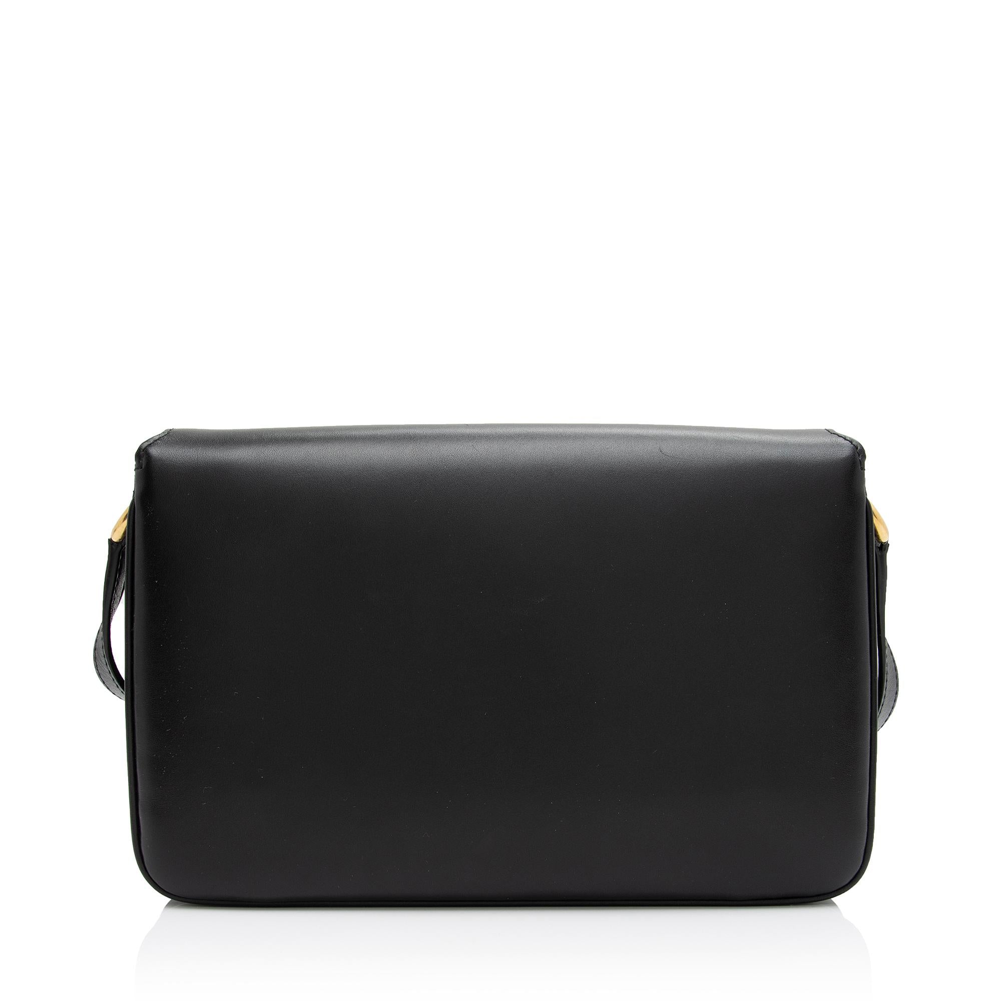 Saint Laurent Smooth Calfskin Le Maillon Shoulder Bag (SHF-1cEBlW)