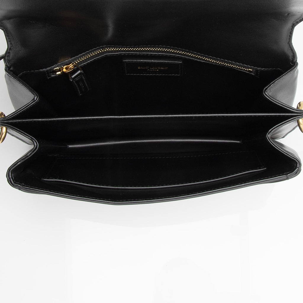 Saint Laurent Smooth Calfskin Le Maillon Shoulder Bag (SHF-1cEBlW)