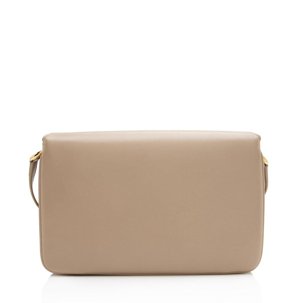 Saint Laurent Smooth Calfskin Le Maillon Shoulder Bag (SHF-ykAnZ1)