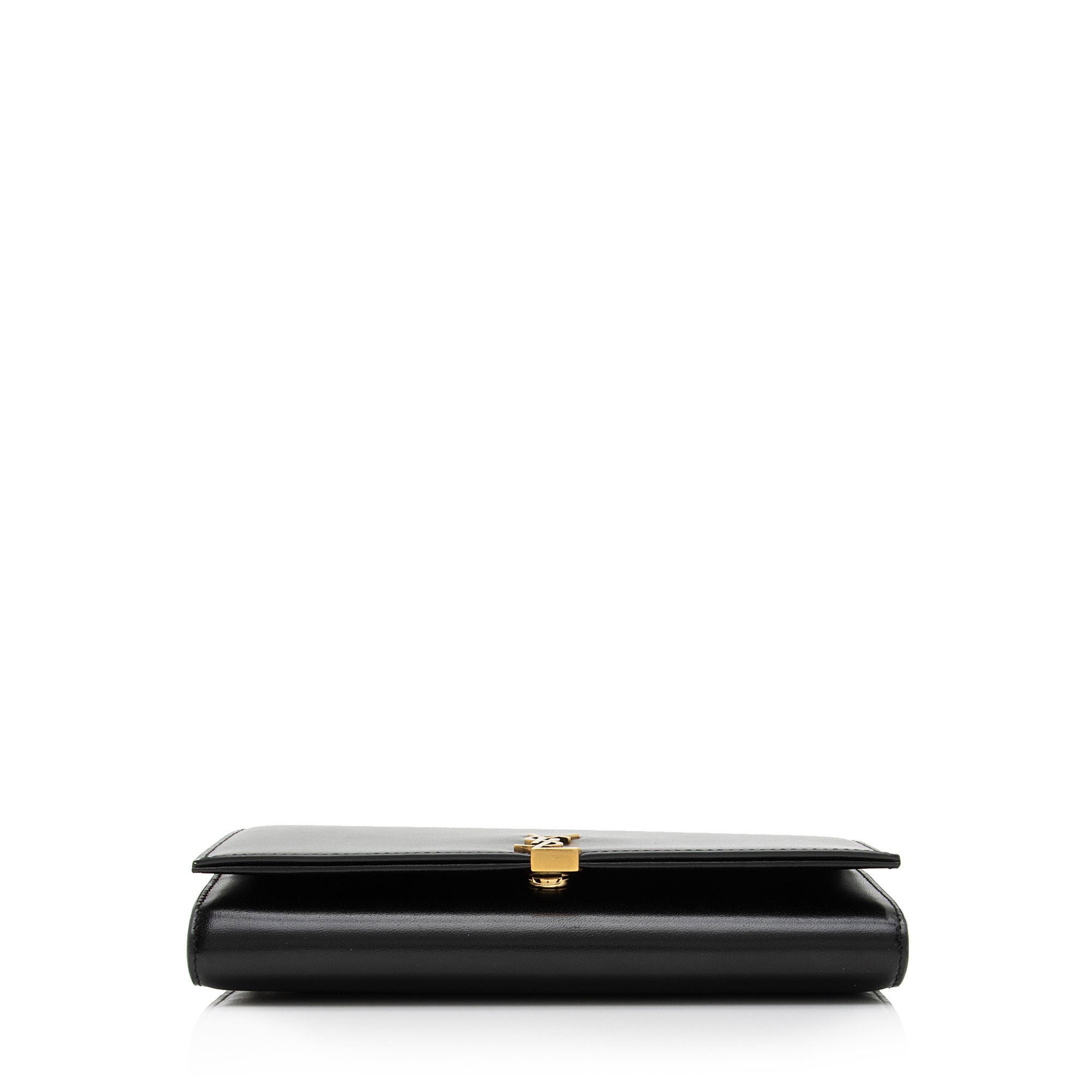 Saint Laurent Smooth Calfskin Monogram Cassandre Chain Wallet (SHF-O6MCNA)