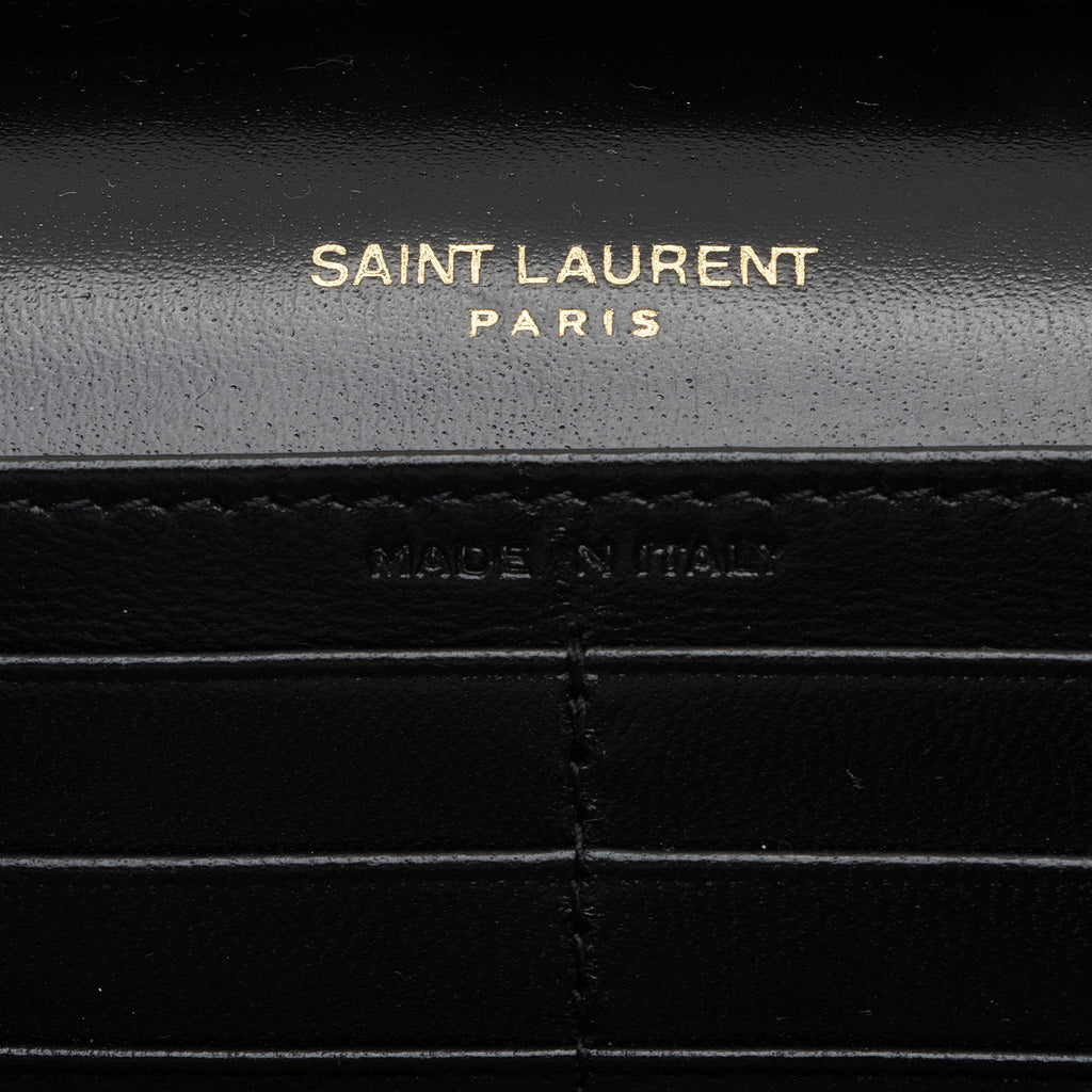 Saint Laurent Smooth Calfskin Monogram Cassandre Chain Wallet (SHF-O6MCNA)