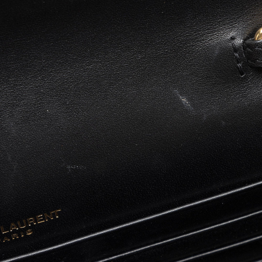 Saint Laurent Smooth Calfskin Monogram Kate Tassel Chain Wallet (SHF-PhIRuS)