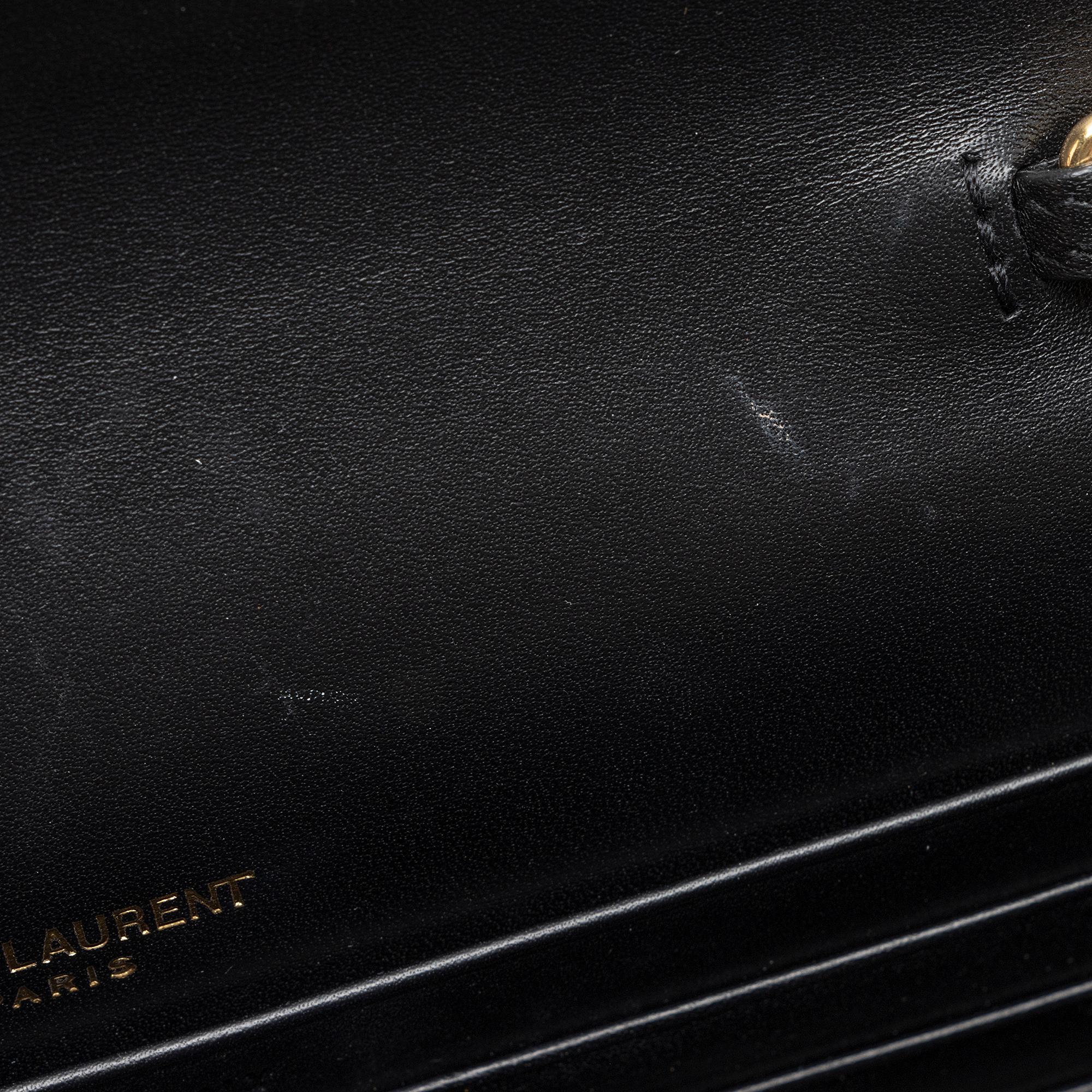 Saint Laurent Smooth Calfskin Monogram Kate Tassel Chain Wallet (SHF-PhIRuS)