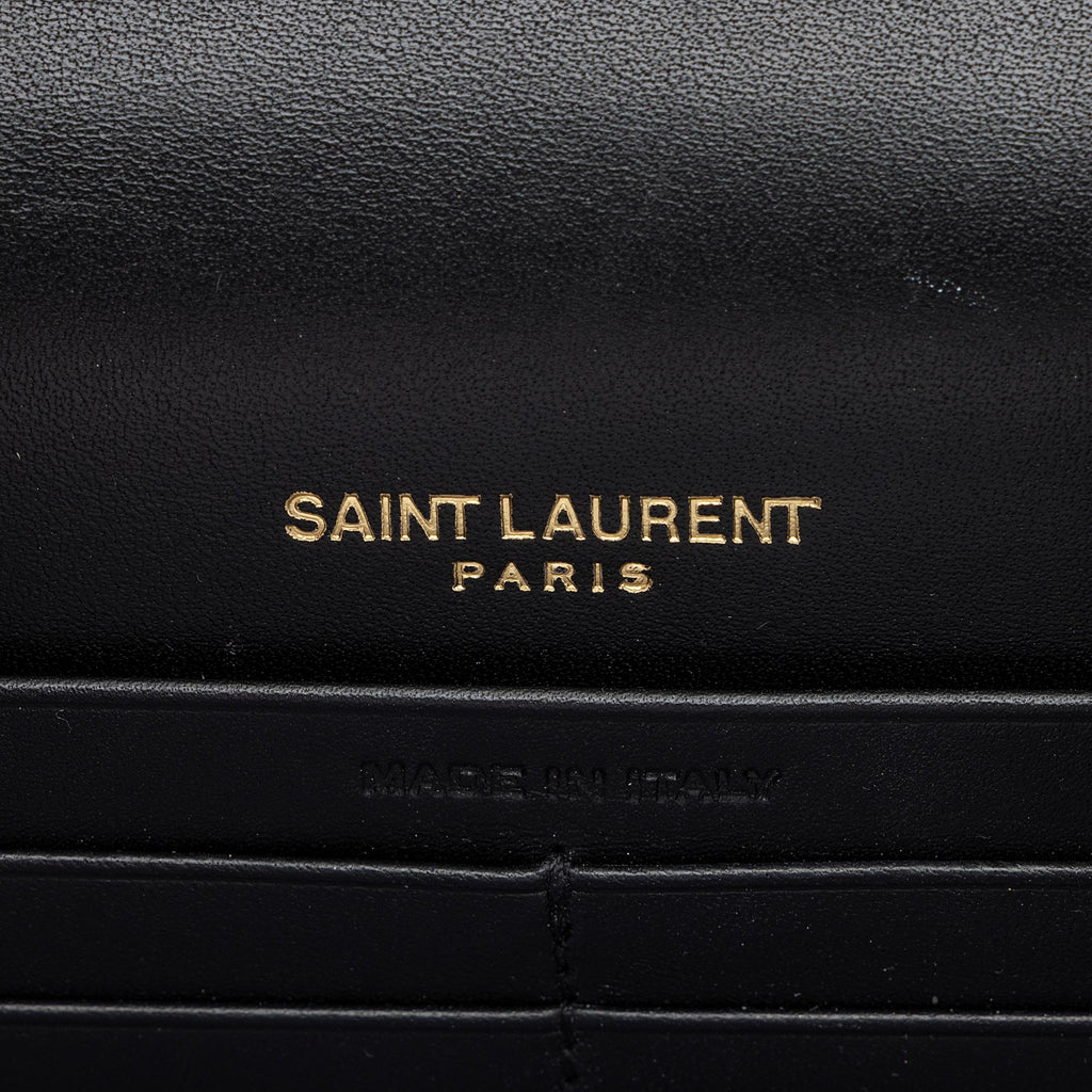 Saint Laurent Smooth Calfskin Monogram Kate Tassel Chain Wallet (SHF-PhIRuS)