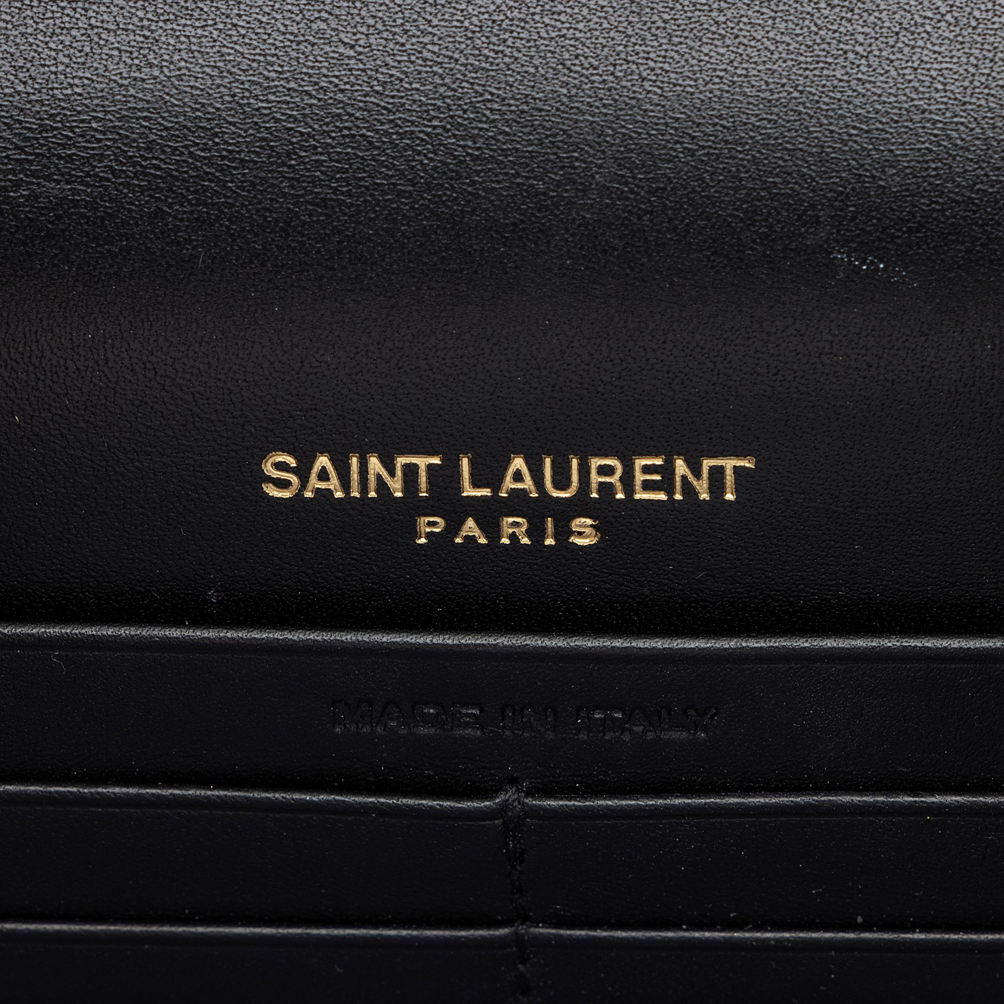 Saint Laurent Smooth Calfskin Monogram Kate Tassel Chain Wallet (SHF-PhIRuS)