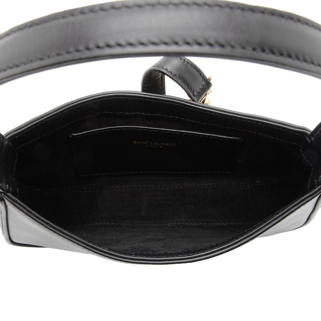 Saint Laurent Smooth Calfskin Monogram Le 5 A 7 Mini Hobo (SHF-zn70qi)