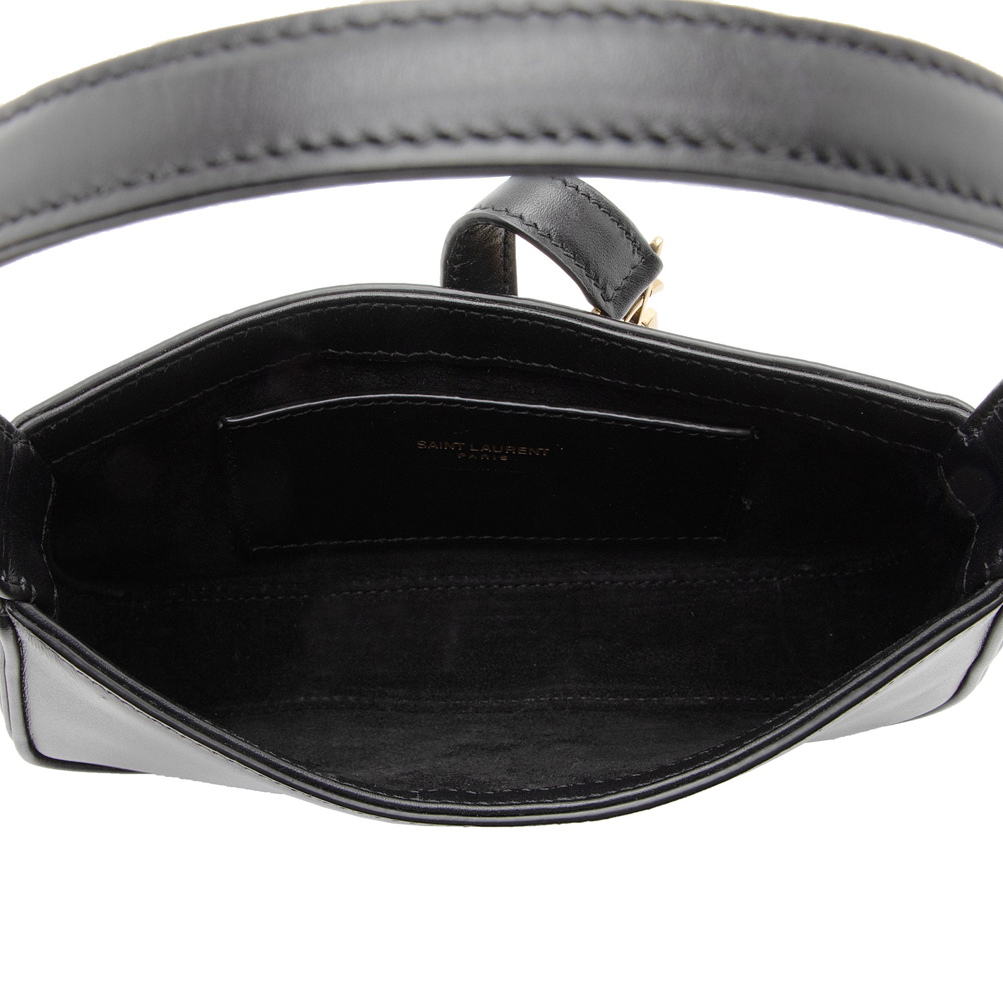 Saint Laurent Smooth Calfskin Monogram Le 5 A 7 Mini Hobo (SHF-zn70qi)