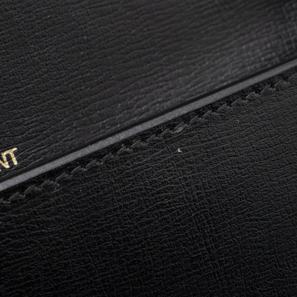 Saint Laurent Smooth Calfskin Monogram Phone Holder Shoulder Bag (SHF-A9QRvt)