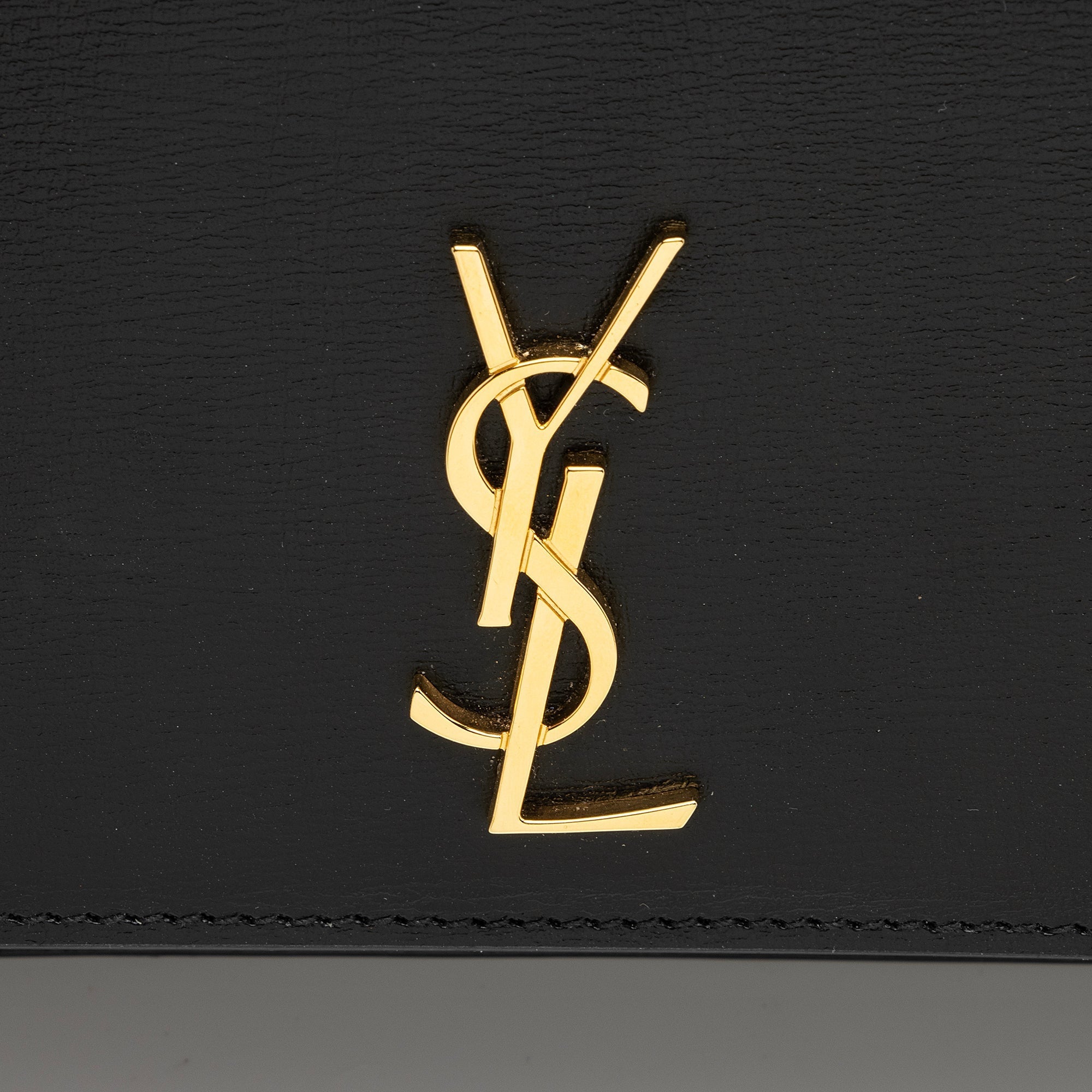 Saint Laurent Smooth Calfskin Monogram Phone Holder Shoulder Bag (SHF-A9QRvt)