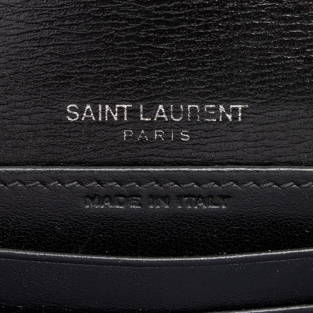 Saint Laurent Smooth Calfskin Monogram Sunset Mini Wallet on Chain Bag (SHF-DINzFy)