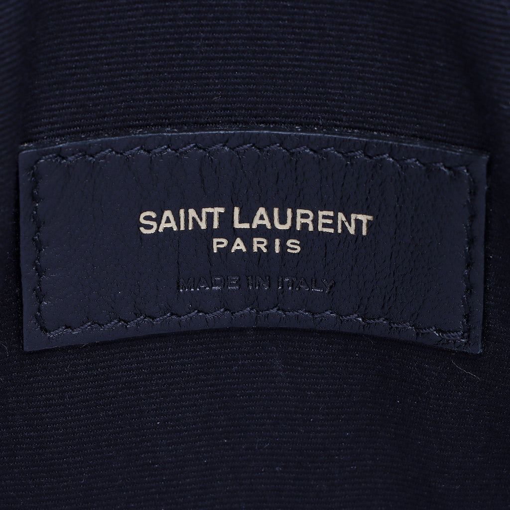 Saint Laurent Smooth Calfskin Monogram Uptown Clutch (SHF-HaidnQ)