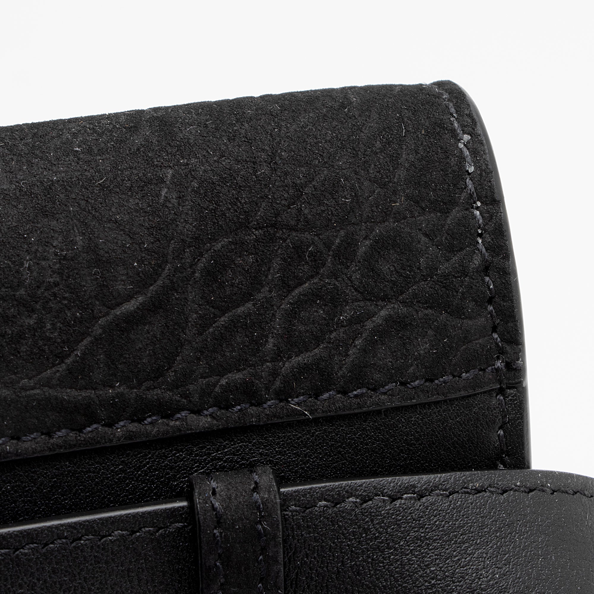 Saint Laurent Suede Croc Embossed Kate Belt Bag (SHF-fiWAvm)