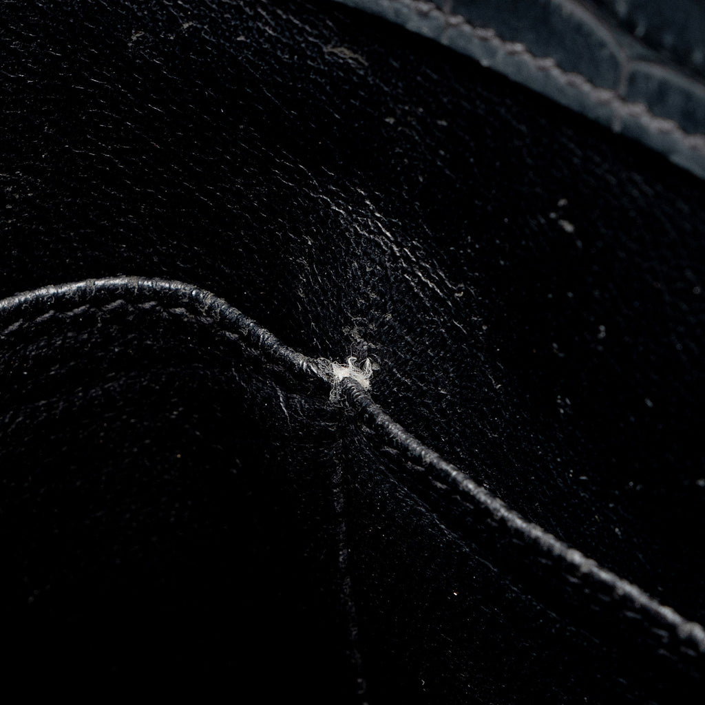 Saint Laurent Suede Croc Embossed Sac De Jour Small Tote (SHF-KNTdV6)