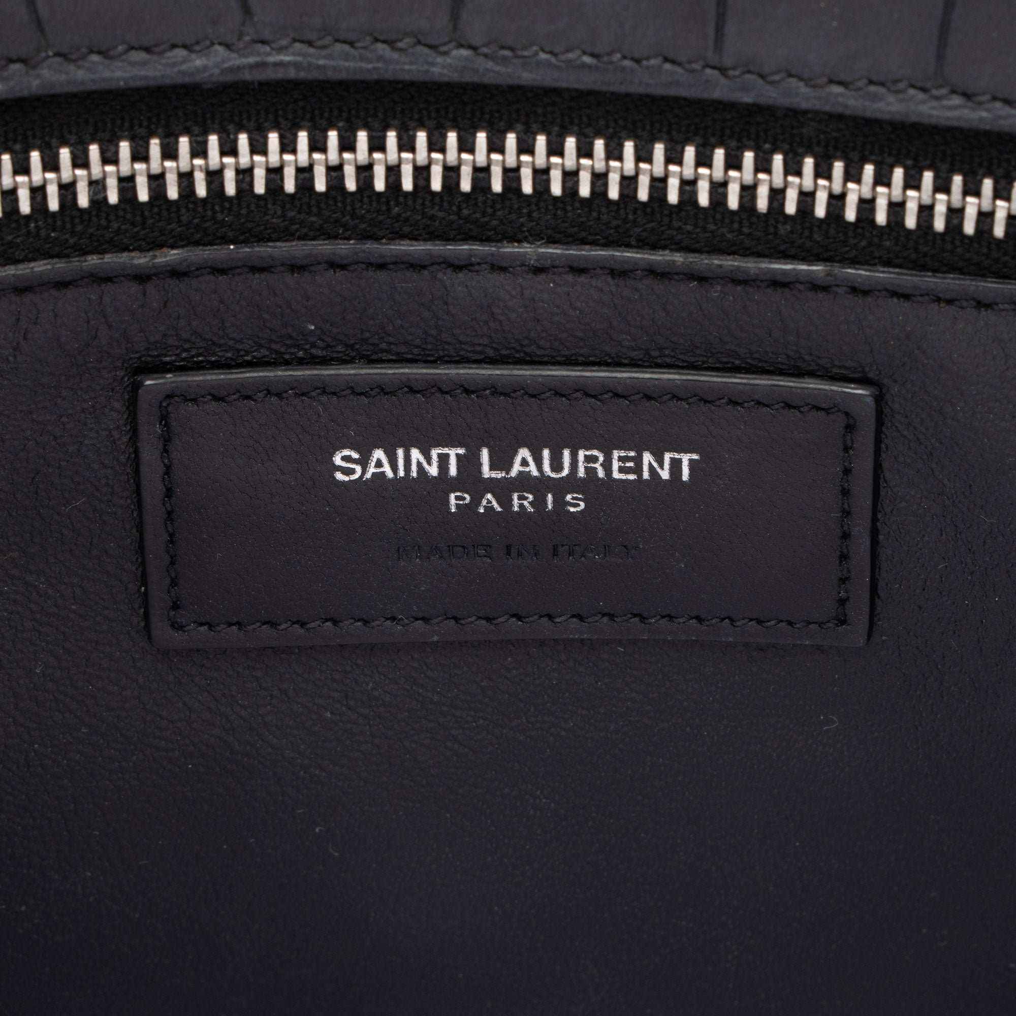 Saint Laurent Suede Croc Embossed Sac De Jour Small Tote (SHF-KNTdV6)