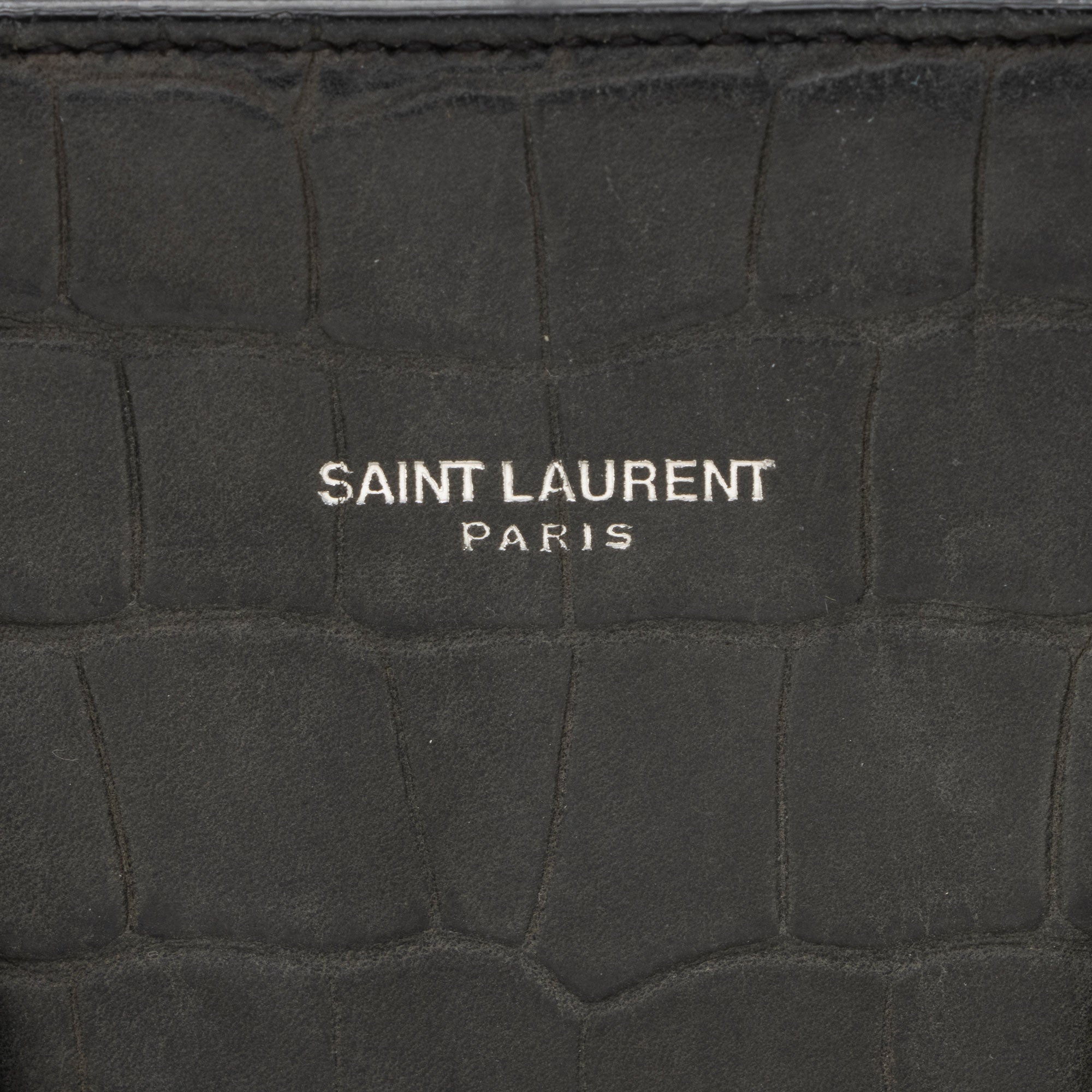 Saint Laurent Suede Croc Embossed Sac De Jour Small Tote (SHF-KNTdV6)