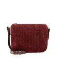 Saint Laurent Suede Monogram King Palm Crossbody Bag (SHF-23057)