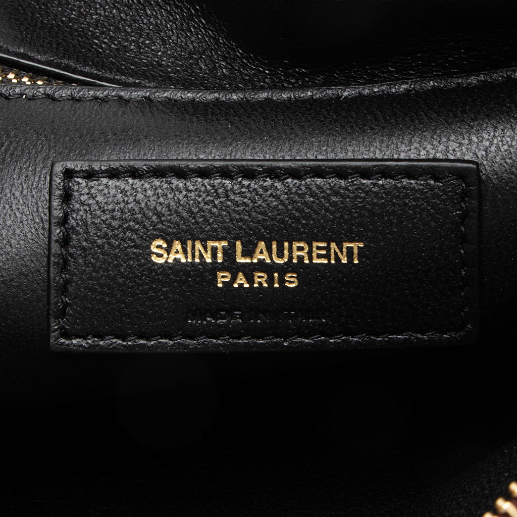 Saint Laurent Suede Monogram King Palm Crossbody Bag (SHF-23057)
