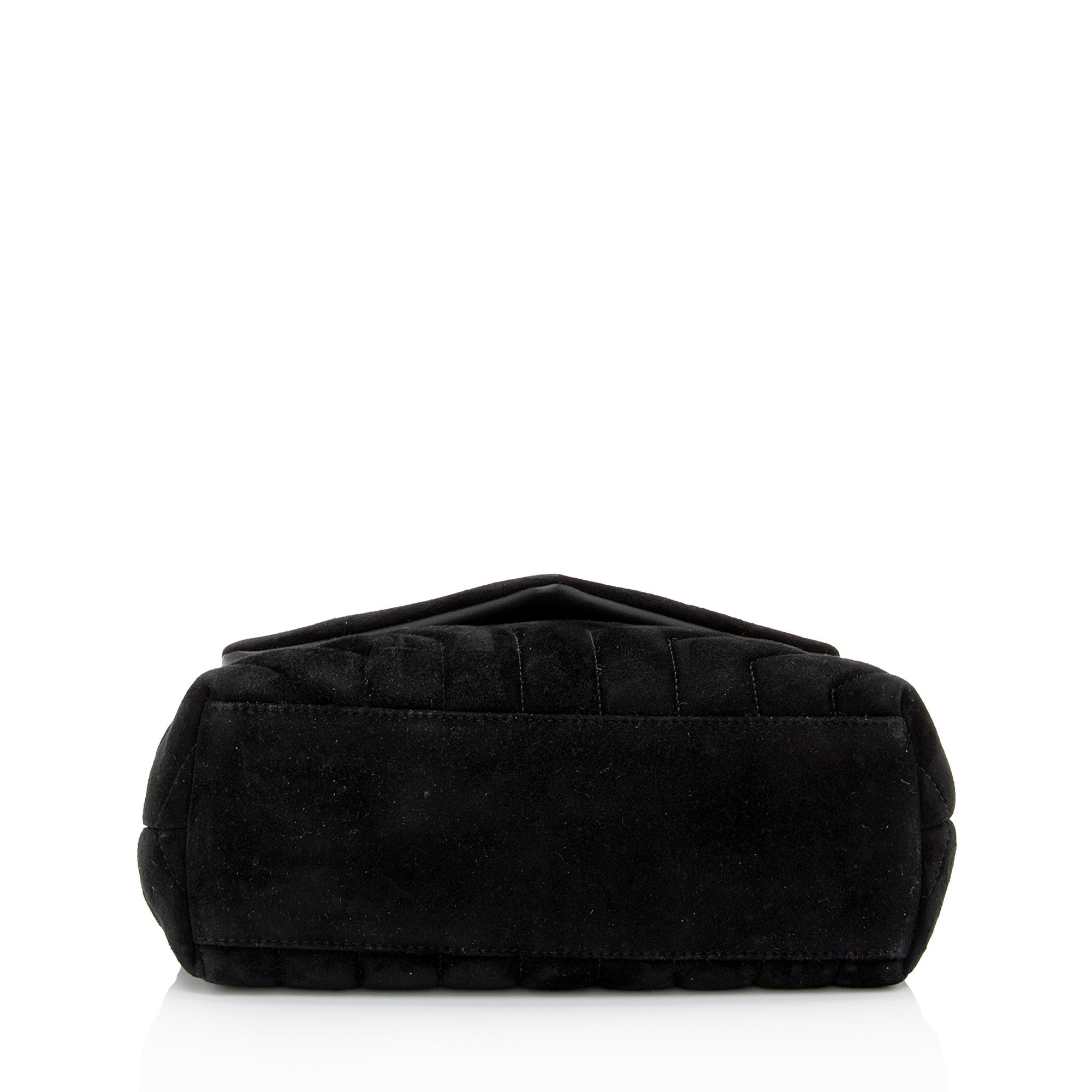 Saint Laurent Suede Monogram LouLou Chain Small Crossbody Bag (SHF-3u0yIz)