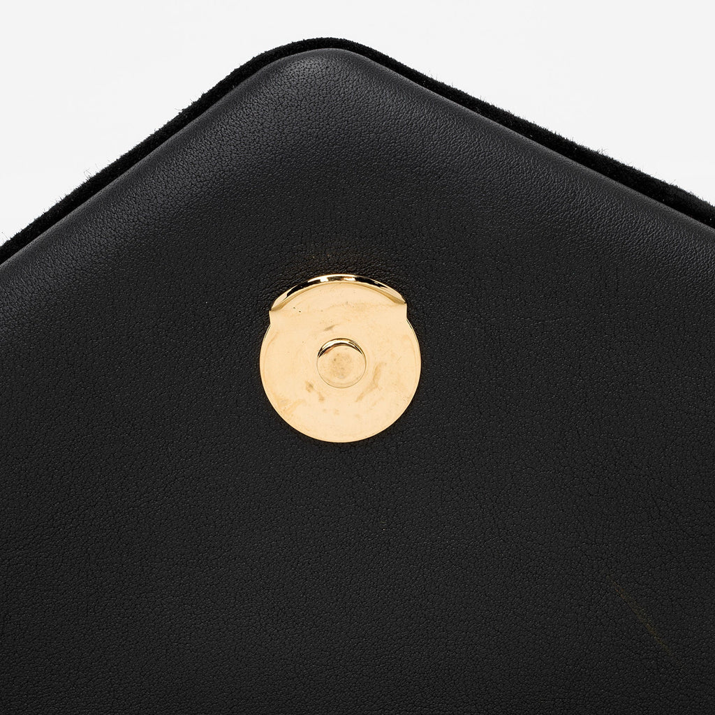 Saint Laurent Suede Monogram LouLou Chain Small Crossbody Bag (SHF-3u0yIz)