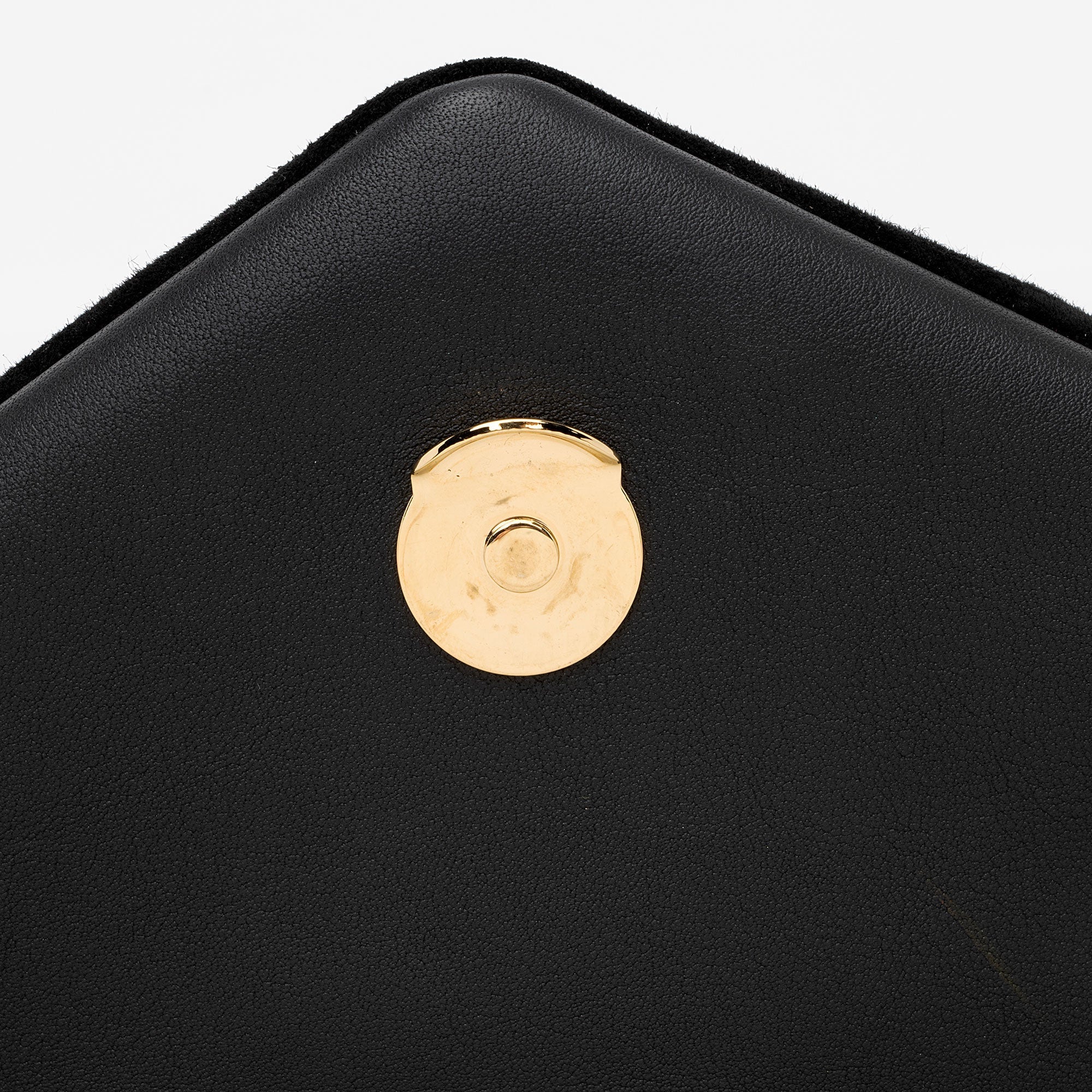 Saint Laurent Suede Monogram LouLou Chain Small Crossbody Bag (SHF-3u0yIz)