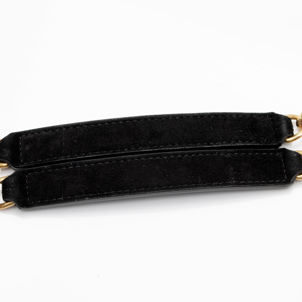 Saint Laurent Suede Monogram LouLou Chain Small Crossbody Bag (SHF-3u0yIz)