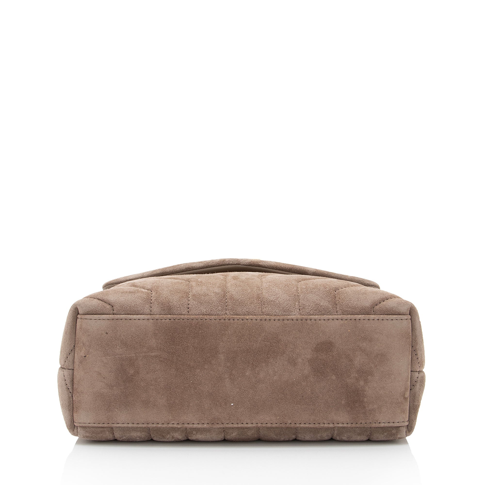 Saint Laurent Suede Monogram LouLou Chain Small Crossbody Bag (SHF-JtlYPP)