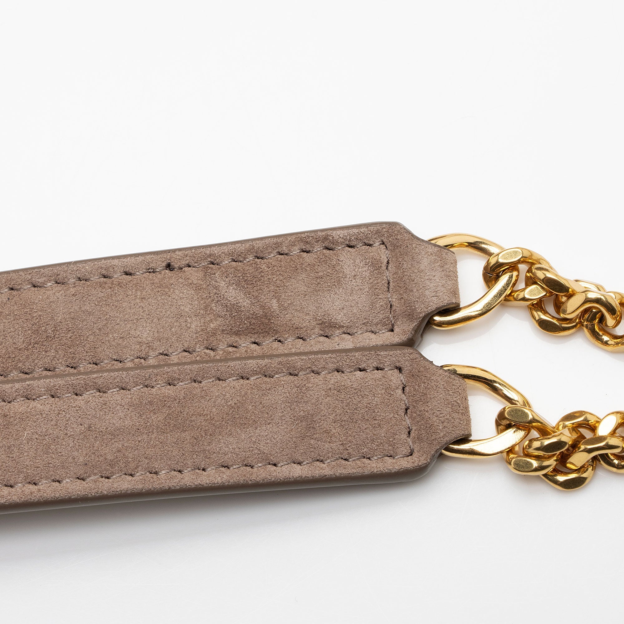 Saint Laurent Suede Monogram LouLou Chain Small Crossbody Bag (SHF-JtlYPP)