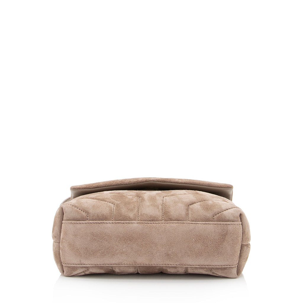 Saint Laurent Suede Monogram LouLou Toy Crossbody Bag (SHF-c1jm6y)