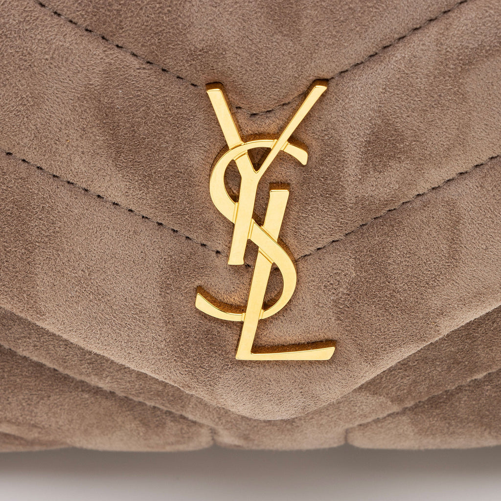Saint Laurent Suede Monogram LouLou Toy Crossbody Bag (SHF-c1jm6y)