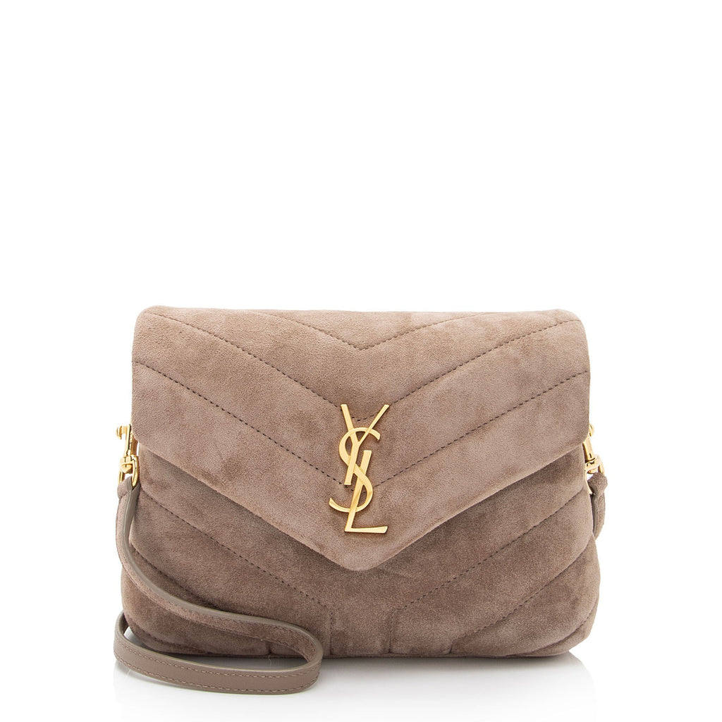 Saint Laurent Suede Monogram LouLou Toy Crossbody Bag (SHF-c1jm6y)