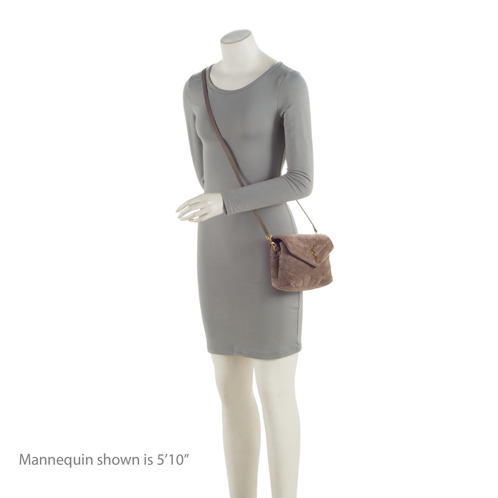 Saint Laurent Suede Monogram LouLou Toy Crossbody Bag (SHF-c1jm6y)