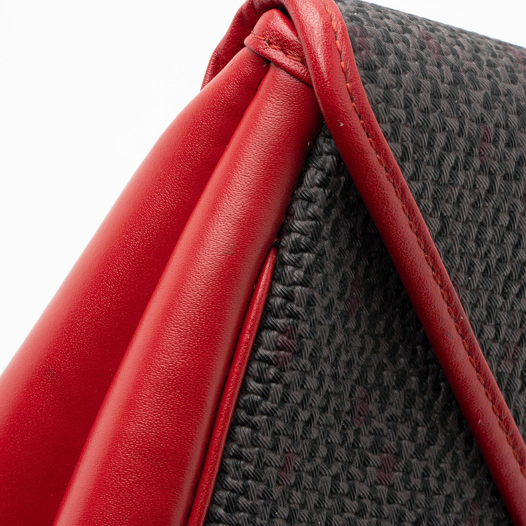 Saint Laurent Vintage Canvas Flap Clutch (SHF-hM3A1F)