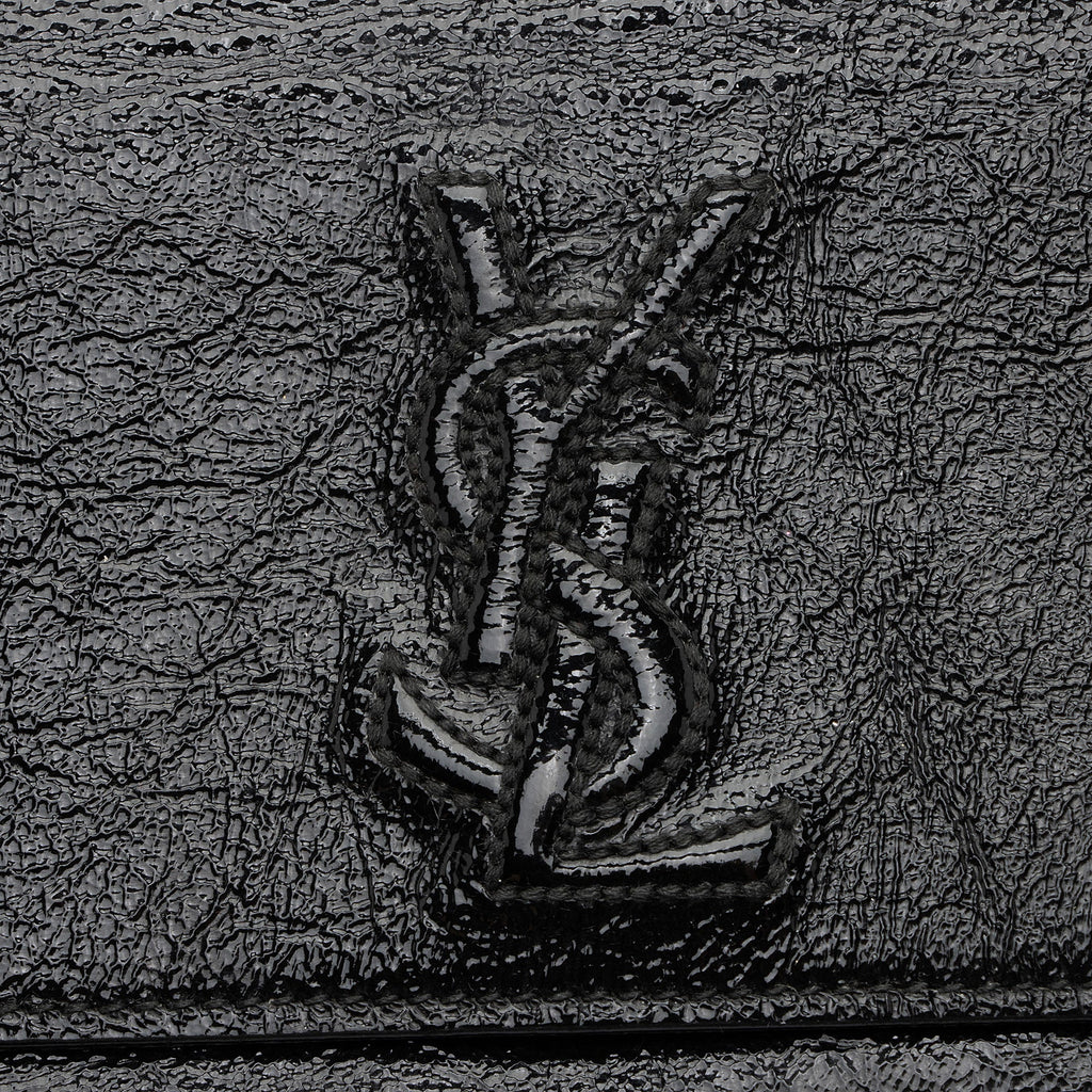 Saint Laurent Vintage Patent Leather Monogram Belle de Jour Clutch (SHF-36A795)