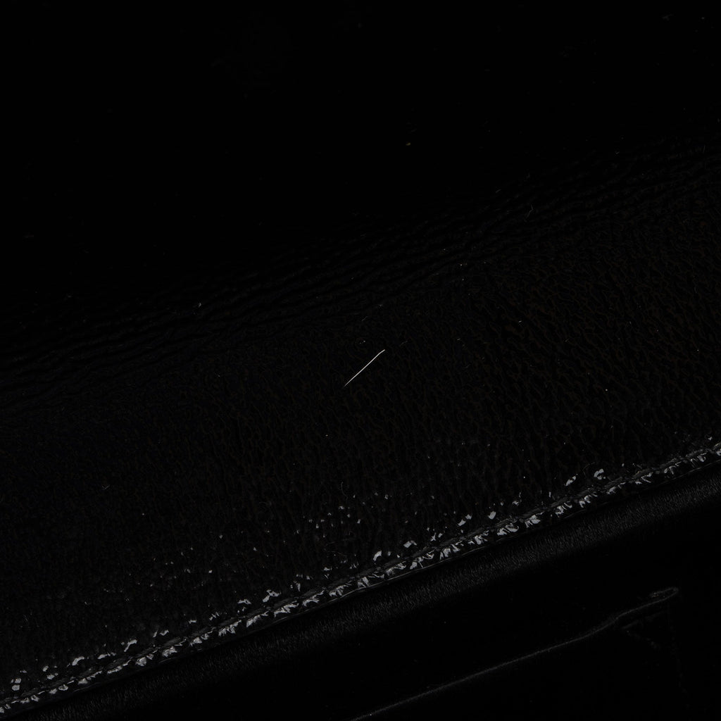 Saint Laurent Vintage Patent Leather Monogram Belle de Jour Clutch (SHF-36A795)