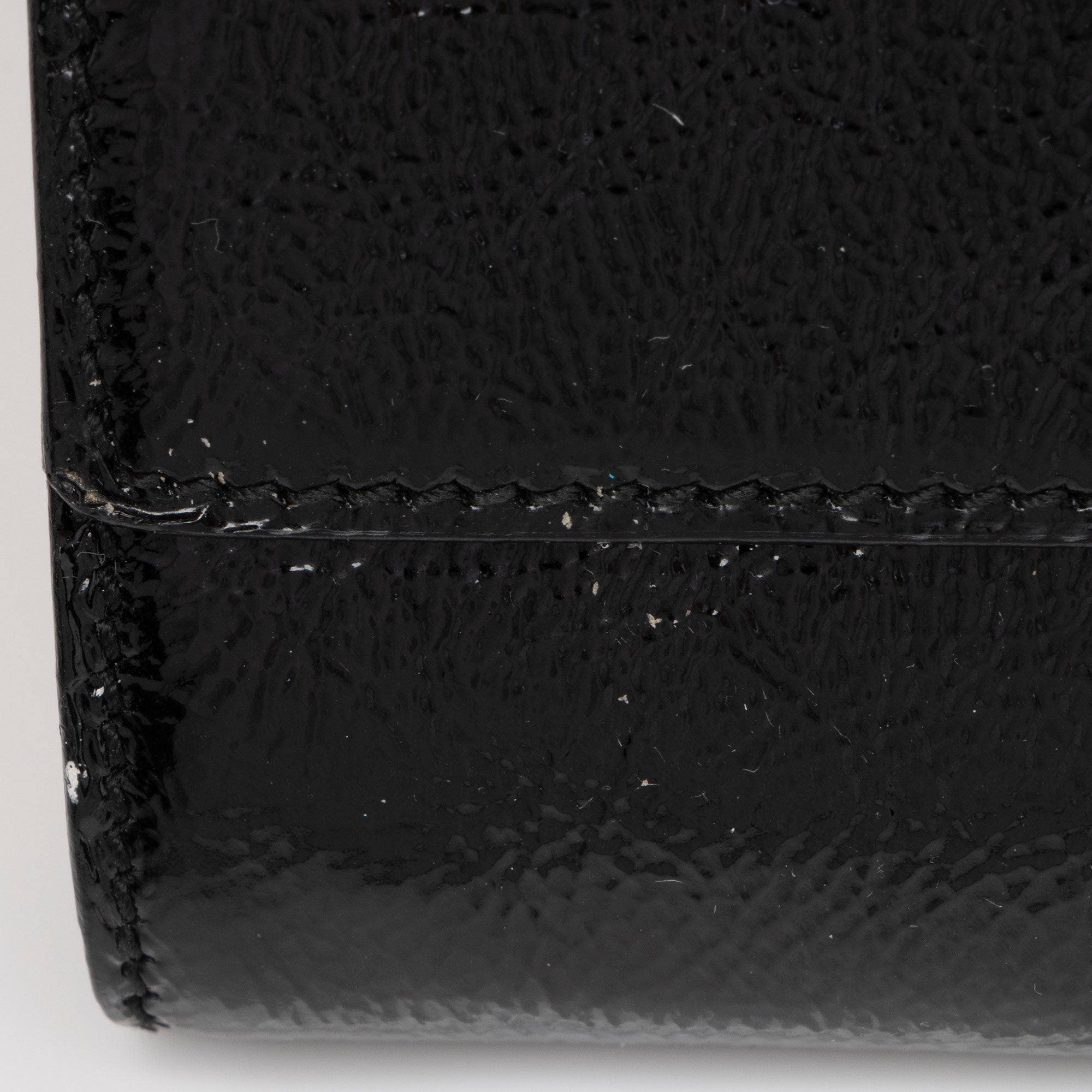 Saint Laurent Vintage Patent Leather Monogram Belle de Jour Clutch (SHF-BY8Utu)