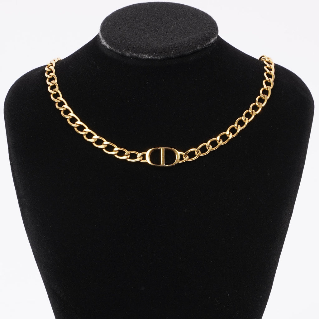 Christian Dior Petit CD Choker Gold Base Metal