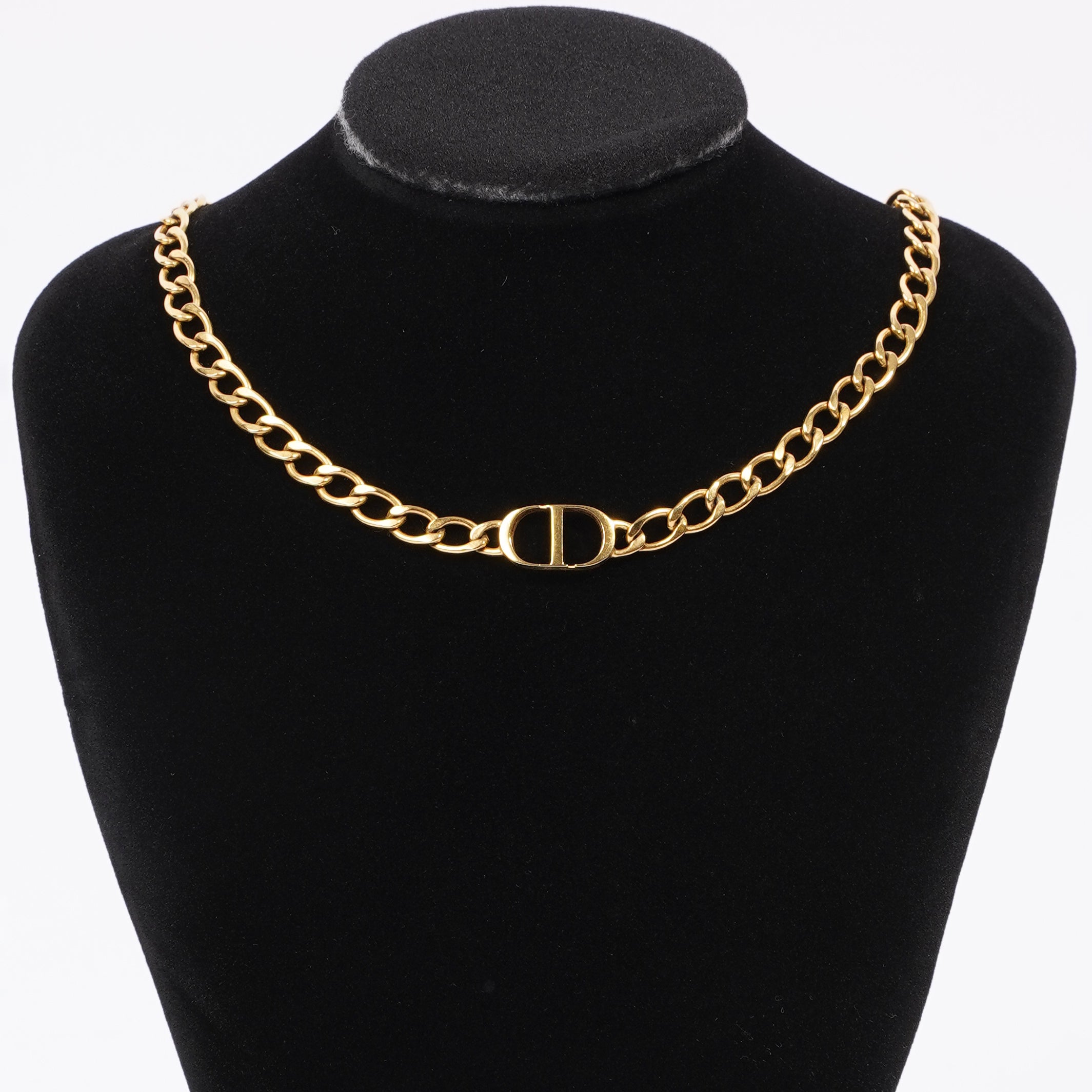 Christian Dior Petit CD Choker Gold Base Metal