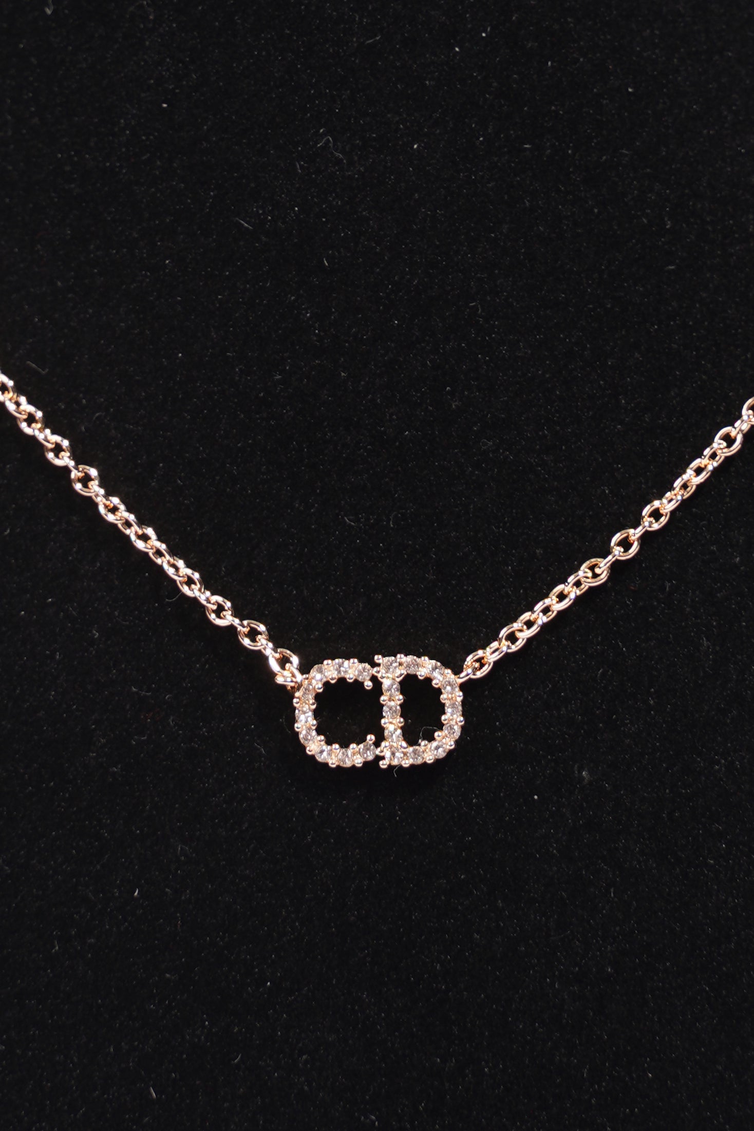 Christian Dior Clair D Lune Necklace Rose Gold Rose Gold