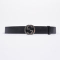 Gucci Interlocking GG Belt Black Leather 95cm 38"