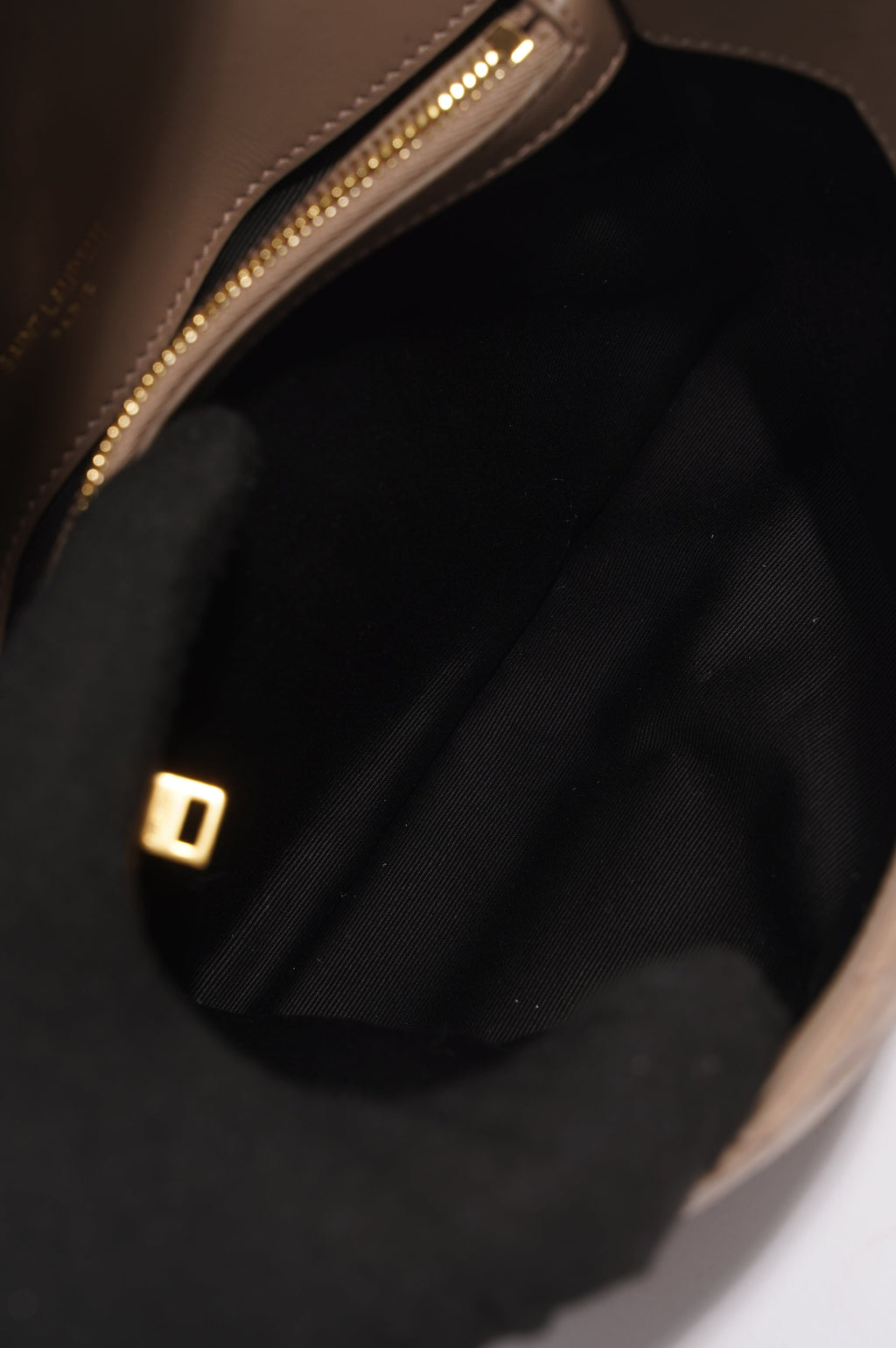 Saint Laurent College Bag Taupe Suede Medium