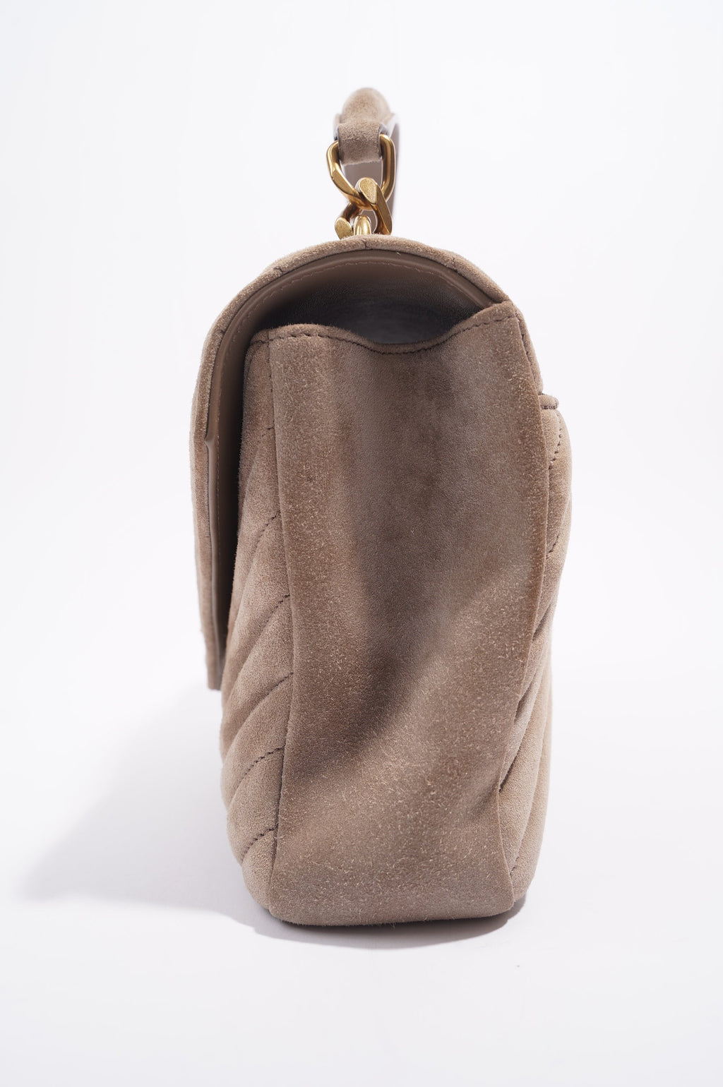 Saint Laurent College Bag Taupe Suede Medium