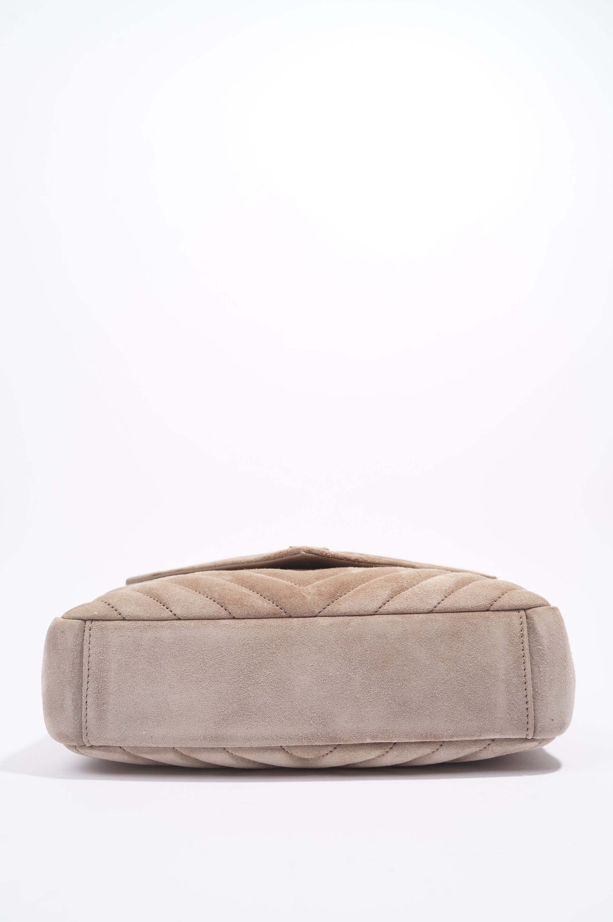 Saint Laurent College Bag Taupe Suede Medium
